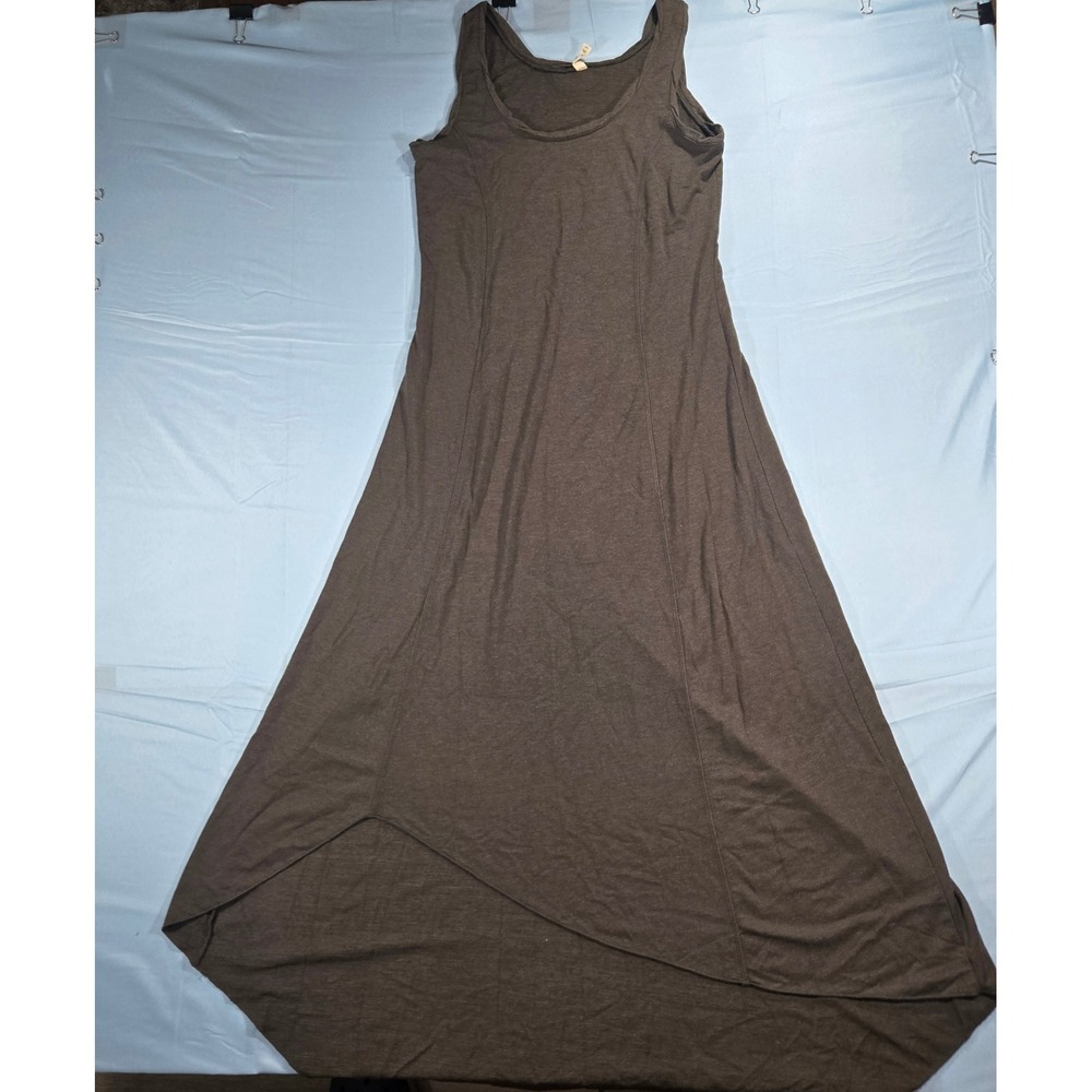 Gaiam Womens Organic Cotton Asymmetrical High Low Maxi Dress Gray Size M USA